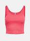 Only Women's Summer Crop Top Cotton Sleeveless Teaberry Flamingo Pink