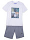 Kinder-Set mit Shorts Sommer 2Stück Weiß