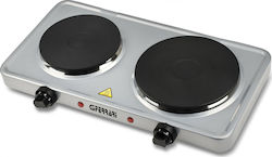 G3Ferrari G10122 Επιτραπέζια Εστία Εμαγιέ Διπλή Inox