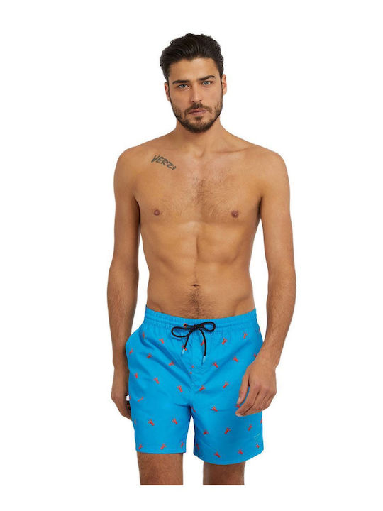 Guess Lobster Men's Swimwear Shorts Diamond Blu...