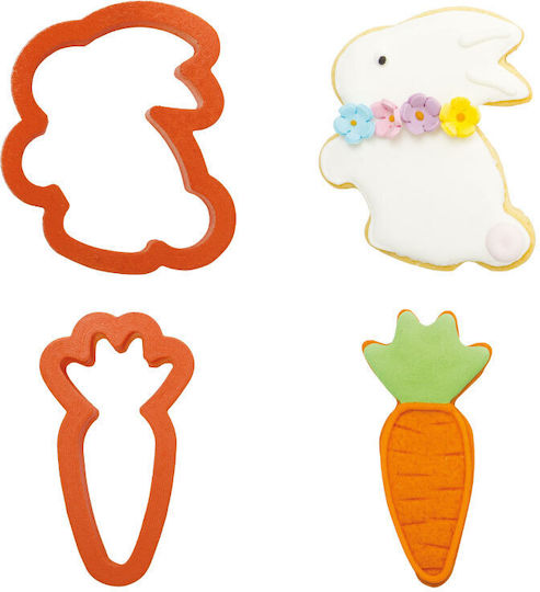 Decora Plastic Animal-Shaped Cookie Cutter 2pcs