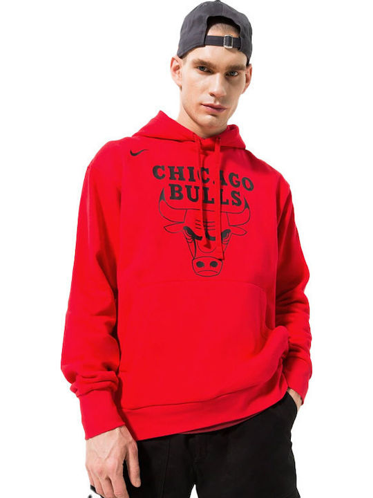 Chicago Bulls Essential Φούτερ με Κουκούλα Κόκκινο