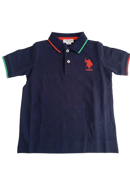 U.S. Polo Assn. Polo pentru copii Cu mâneci scurte Negru