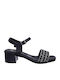 Din piele Sandale Negre