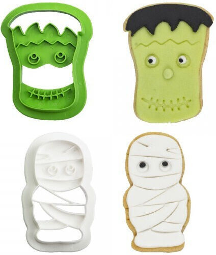 Decora Mummy & Frankenstein Cookie Cutter Plastic