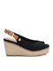 Women's Peep Toe Platforms Black