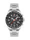 Herrenuhr 44mm Chronograph Batterie mit Silber rostfreiem Stahlarmband