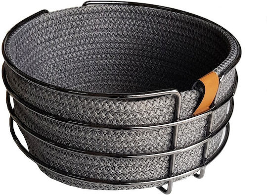 Espiel Brotkorb Metall Grey / Silver 21x21x10cm
