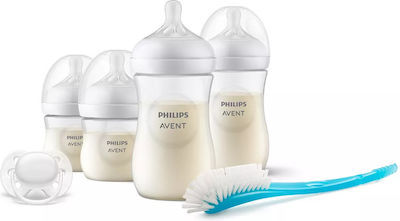 Philips Set aus Plastikflaschen Natural Response mit Silikonsauger für 0-6 Monate 260ml 4Stück