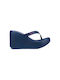 Ipanema Women's Platform Flip Flops Blue