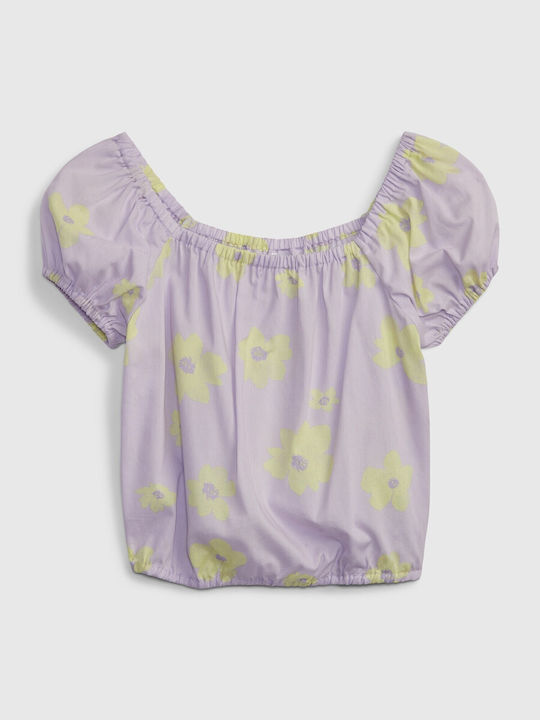 GAP Kids Blouse Short Sleeve Purple