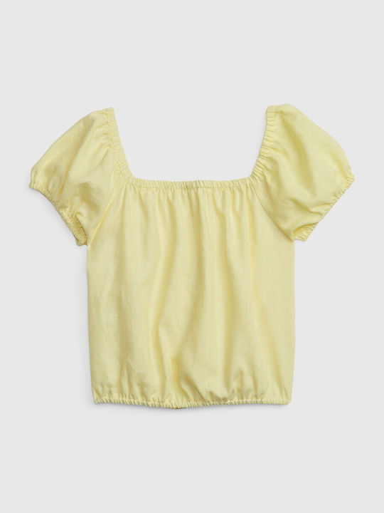 GAP Kids Blouse Short Sleeve Yellow