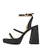 Salso Fabric Sandals Black