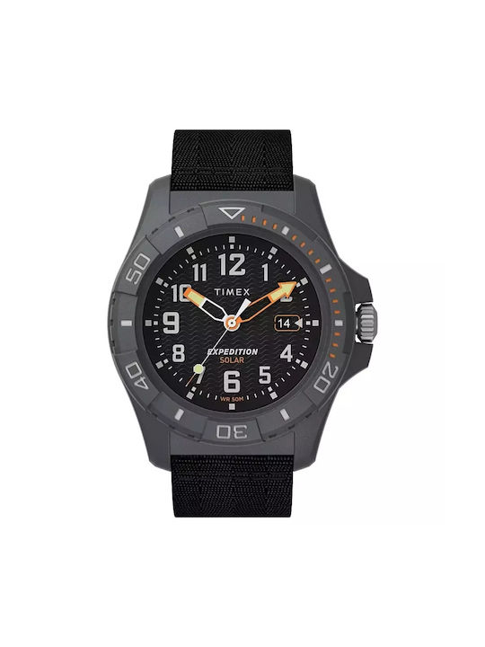 Timex Uhr Batterie mit Schwarz Stoffarmband