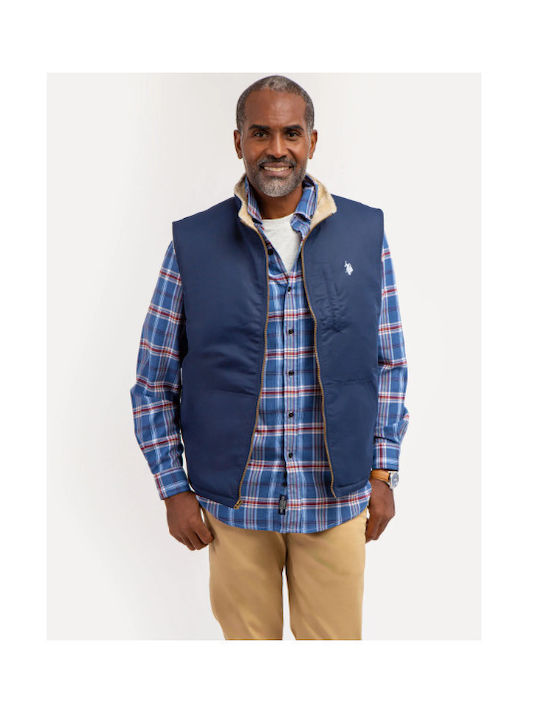 Assn Ärmellos Winter Jacke Blau