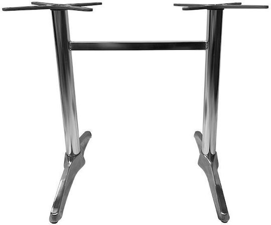 Pakketo Impart Tischständer aus Aluminium in Silber Farbe 45x45x72cm