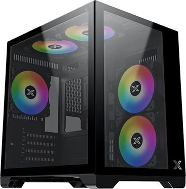 Xigmatek EN40078 Gaming Mini Tower Computer Case with Window Panel Black