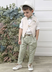 Mi Chiamo Βαπτιστικό Κοστούμι με Γιλέκο για Αγόρι 5τμχ