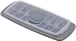 Estia Plastic Ice Cube Tray Rectangular 14 Slots with Lid Gray 01-15060