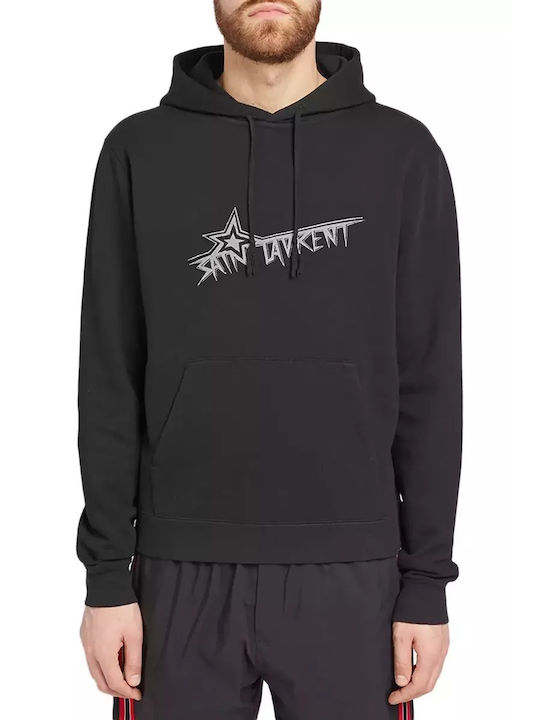 Ysl Men s Sweatshirt with Hood Pockets Black BMK575525 1095