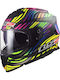 LS2 FF800 Storm Full Face Helmet with Sun Visor ECE 22.05 1400gr Black Matt Rainbow