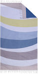 Nef-Nef Beach Towel Pareo Blue with Fringes 170x90cm.