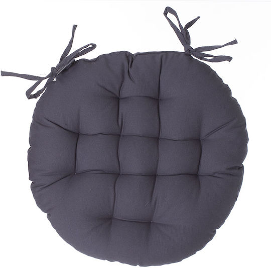 Atmosphera Μαξιλάρι Καρέκλας Κήπου Στρογγυλό Dark Grey 38x38εκ.