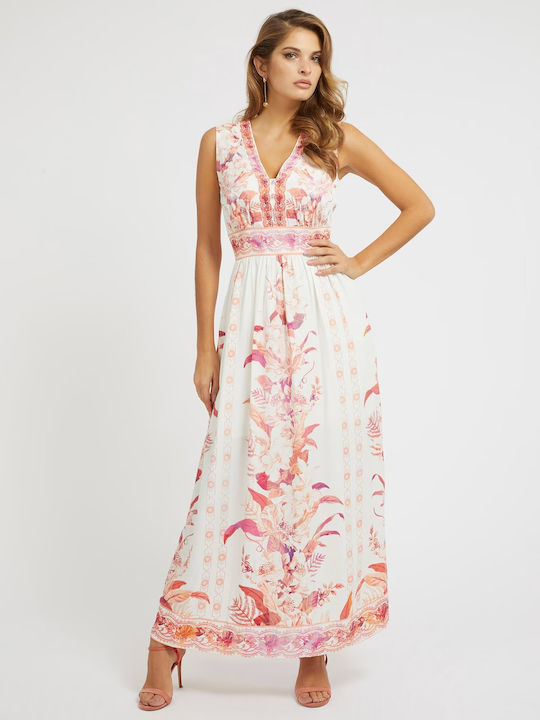 Guess Gisel Καλοκαιρινό Maxi Φόρεμα Floral