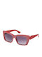 Guess Guess Women's Sunglasses with Red Horn-Rimmed Frame and Grey Gradient Lenses GU7890 66B
