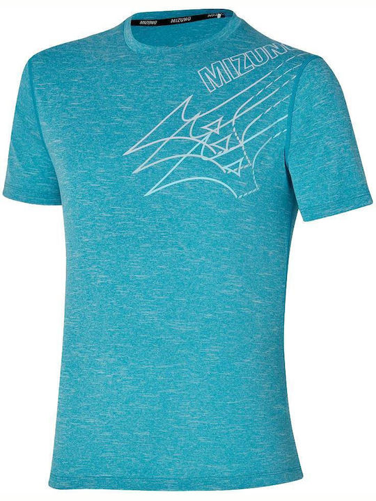 Mizuno Core Herren Sport T-Shirt Kurzarm Blau