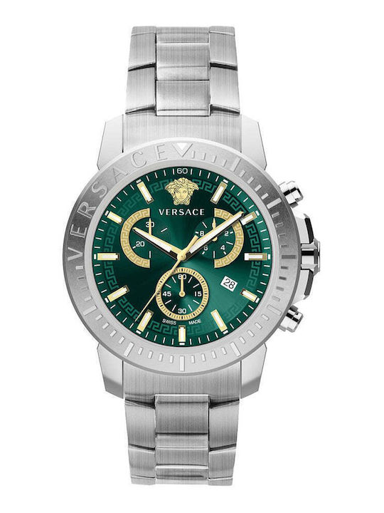 Versace V-Chrono Ανδρικό Ρολόι 44mm Χρονογράφος...