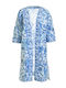 Ble Resort Collection Γυναικείο Μακρύ Κιμονό Παραλίας Μπλε