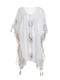 Ble Resort Collection ΧΡΩΜΑ Damen Kaftan Strand Weiß