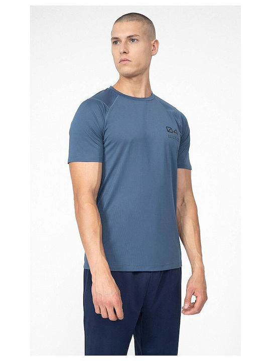 4F Herren Sport T-Shirt Kurzarm Blau