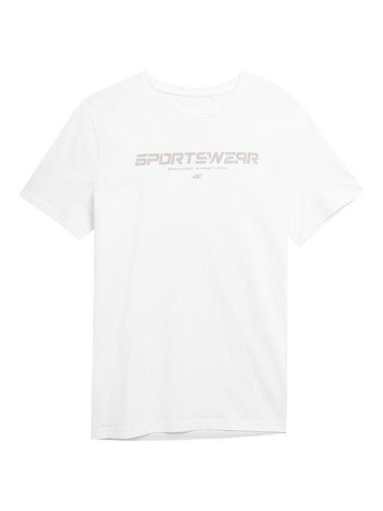 4F Men's Short Sleeve T-shirt White