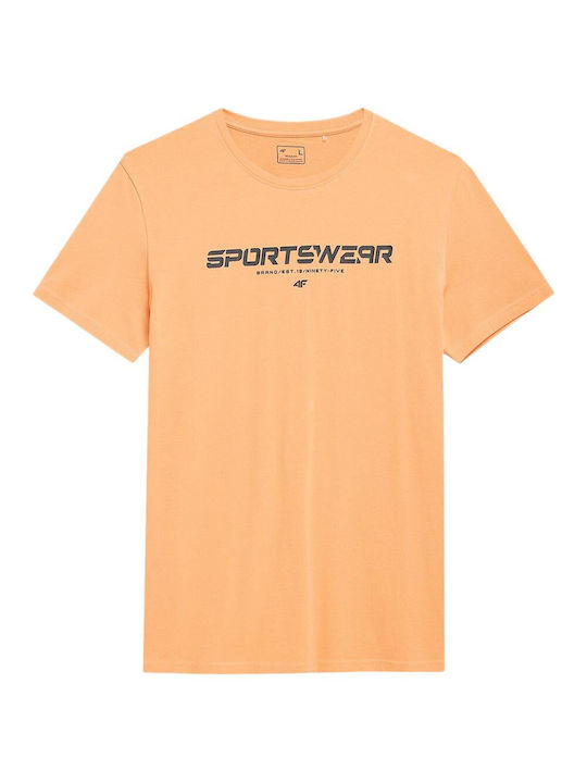 4F Men's Short Sleeve T-shirt Orange