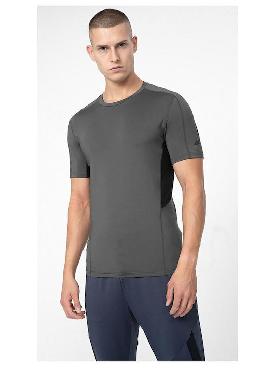 4F Men's Athletic T-shirt Short Sleeve Gray