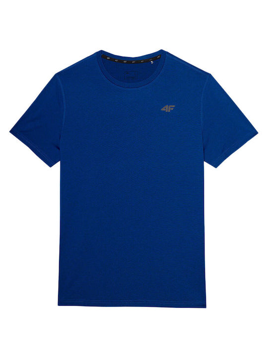 4F Herren Sport T-Shirt Kurzarm Blau