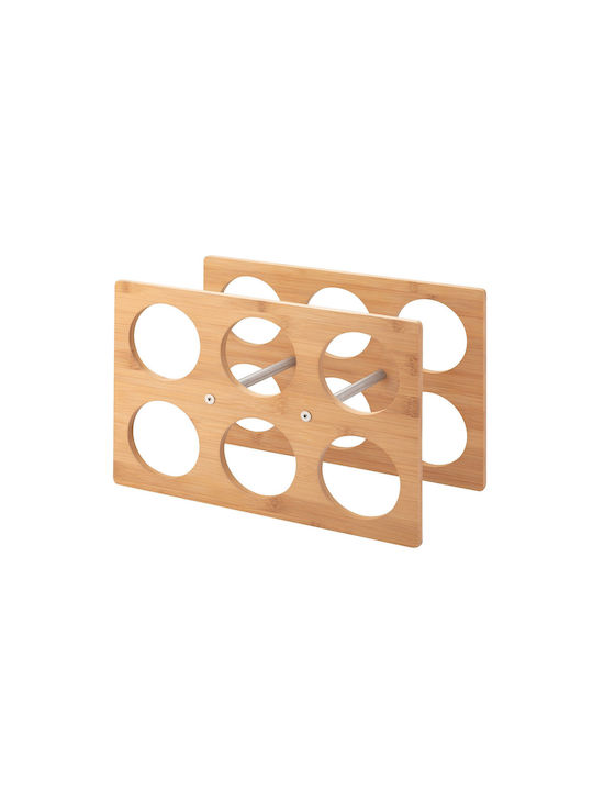 Tabletop Wooden Wine Rack for 6 Bottles Brown 35x24x17.5cm