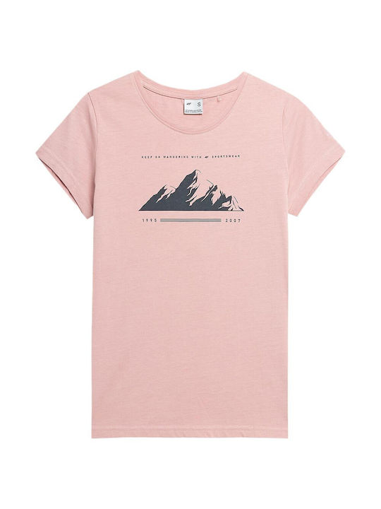 4F Damen T-Shirt Rosa