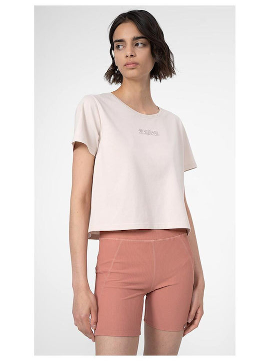 4F Damen T-Shirt Beige