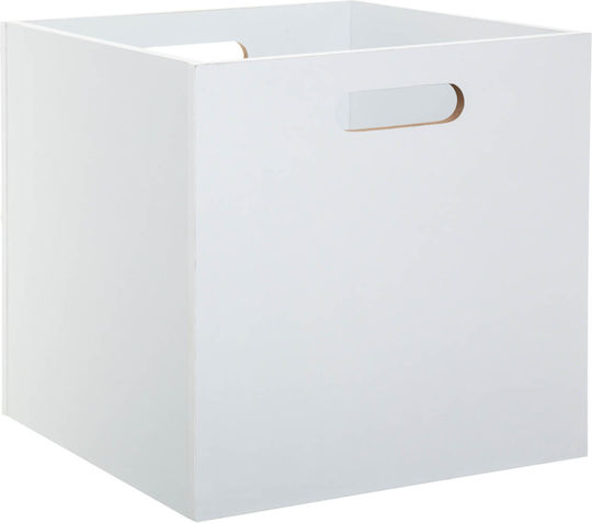 5Five Wooden Storage Box White 30.3x30.3x30.3cm 1pcs