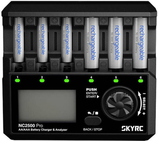 Skyrc NC2500 Pro Φορτιστής 6 Μπαταριών Ni-Cd/Ni-MH Μεγέθους AA/AAA