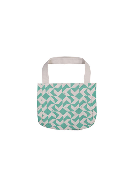 Nef-Nef Fabric Beach Bag with Ethnic design Green