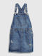 Kids' Denim Overall Skirt Blue
