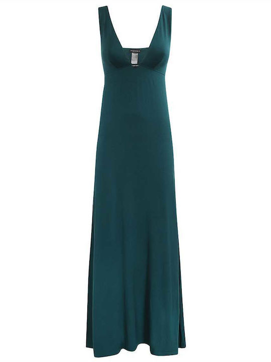 Summer Maxi Dress Tropical Green