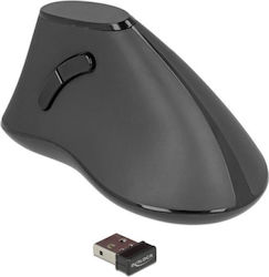 DeLock Wireless Ergonomic Vertical Mouse Black