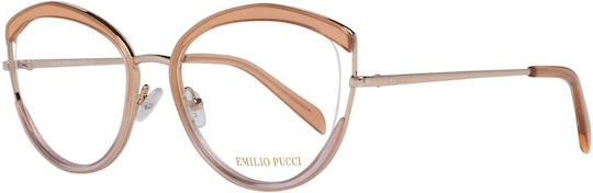 Emilio Pucci Emilio Pucci Women's Metal Prescription Eyeglass Frame Orange EP5106 044