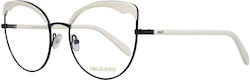 Emilio Pucci Optical Frame Γυναικείος Σκελετός Γυαλιών σε Λευκό Χρώμα EP5131 005