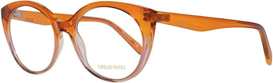 Emilio Pucci Rame Ochelari Pentru Femei Din Acetat Portocalii EP5134 044